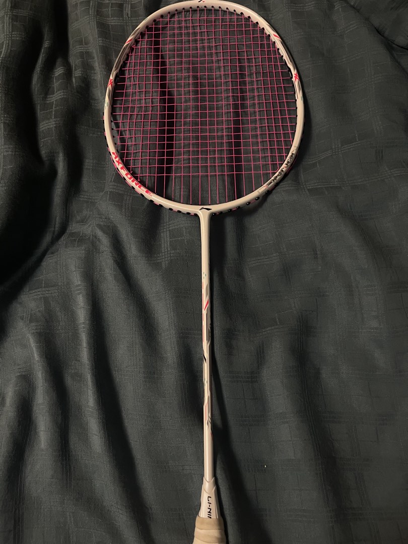 Li-Ning Axforce Badminton Racket Pink Strings, Sports Equipment, Sports ...