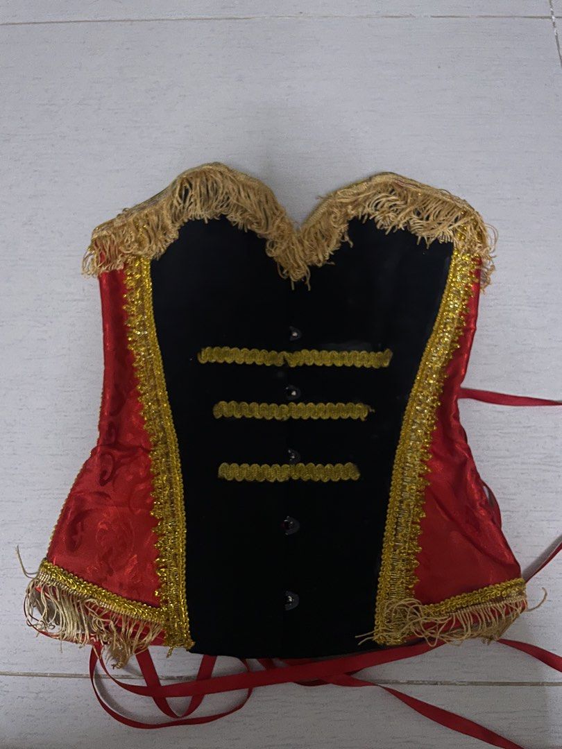 lion tamer / ringmaster corset (Category: Others Tops) located in Quezon City. Submitted by crtenm22 (Listing ID 1470507774, Image 2). Description: - slightly nego - used once - i made it so its kinda pricey (% material cost) - can fit size xxs to s.