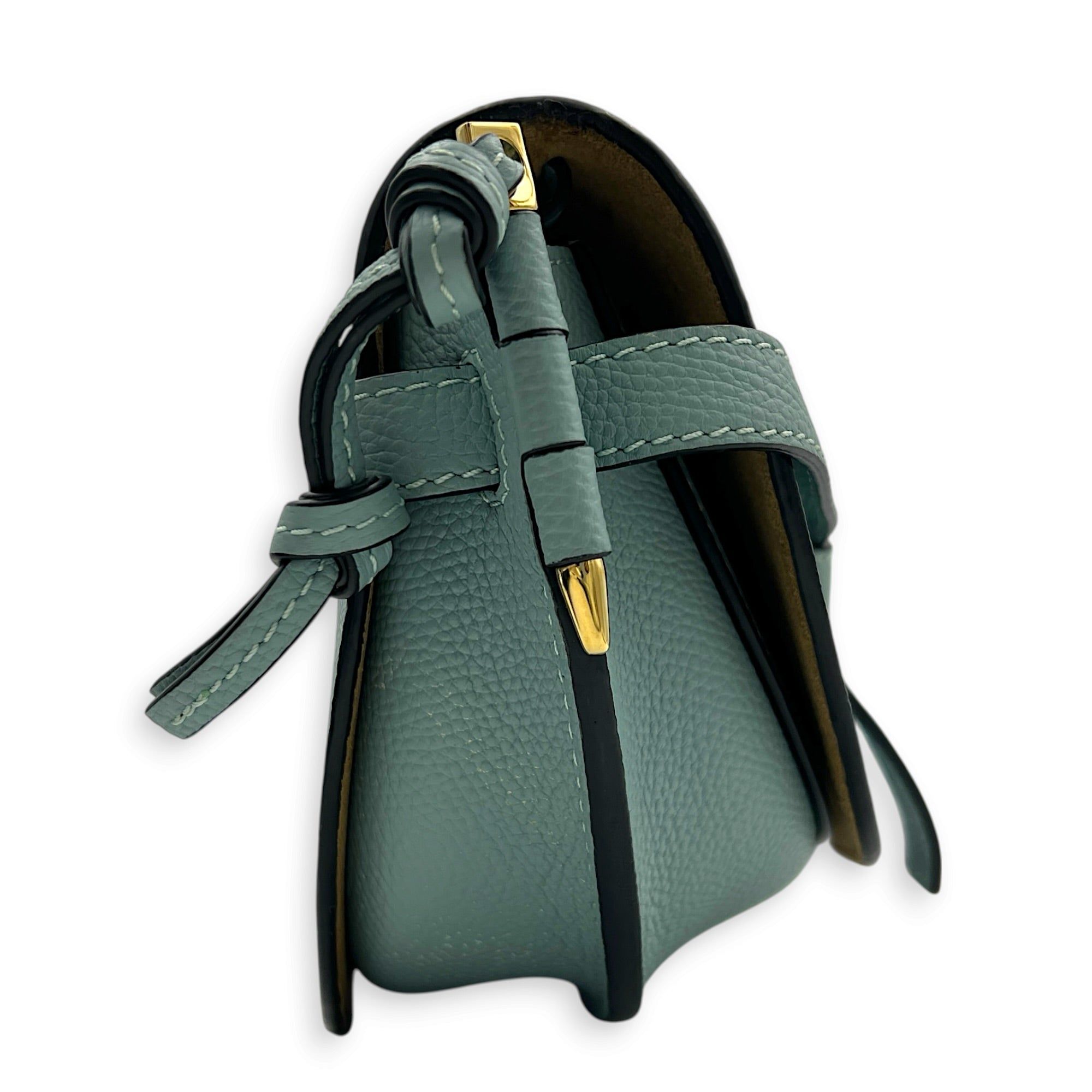 Loewe Gate Crossbody Bag Blue in Calfskin, Gold hardware, Luxury, Bags ...