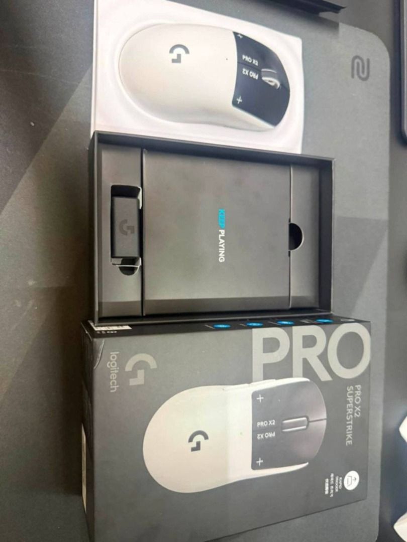 Logitech G Pro X2 Superstrike (Category: Mouse & Mousepads) located in Manila. Submitted by youngcloud.b6ee02 (Listing ID 1470362761, Image 3). Description: FOR SALE: Logitech G PRO X2 Superstrike DESCRIPTION: -HITS(Haptic Inductive Trigger System) Technology: Innovative inductive click system designed for reduced click latency. -Adjustable Actuation: 10 settings to customize click sensitivity. -Rapid Trigger: 5 adjustable reset settings for resp