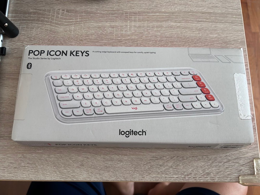 Logitech Pop Icon Keys Wireless Keyboard Off White, Computers & Tech ...