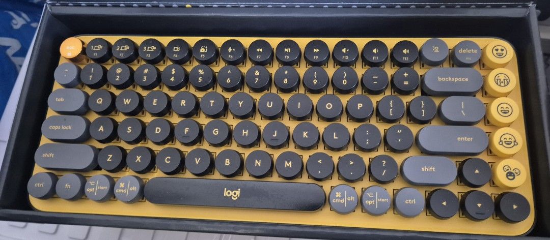 Logitech Pop Keys Mechanical Wireless Keyboard Blast Yellow, Computers ...