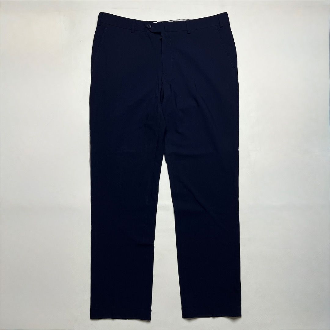 Loro Piana Midnight Blue Trousers (Category: Trousers) located in Caloocan City. Submitted by achilles_grails (Listing ID 1470461187, Image 1). Description: - Brand: Loro Piana - Color: Midnight Blue - Premium tailored fit with secure button and metal clasp closure - High-quality inner waistband lining and branded zipper.