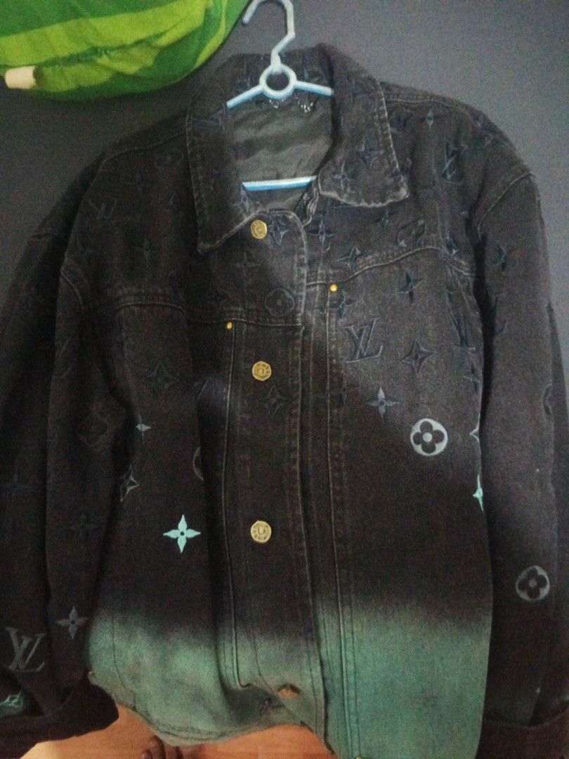 Louis Vuitton Monogram Denim Gradient Jacket (Category: Coats, Jackets and Outerwear) located in Caloocan City. Submitted by kabengiete33269 (Listing ID 1470382202, Image 1). Description: - Authentic Louis Vuitton denim jacket - Classic monogram pattern with dark wash to bright green gradient hem - Premium metallic gold front button-up closure - Structured collar and long sleeves - Ultimate statement piece for streetwear enthusiasts - Condition: 
