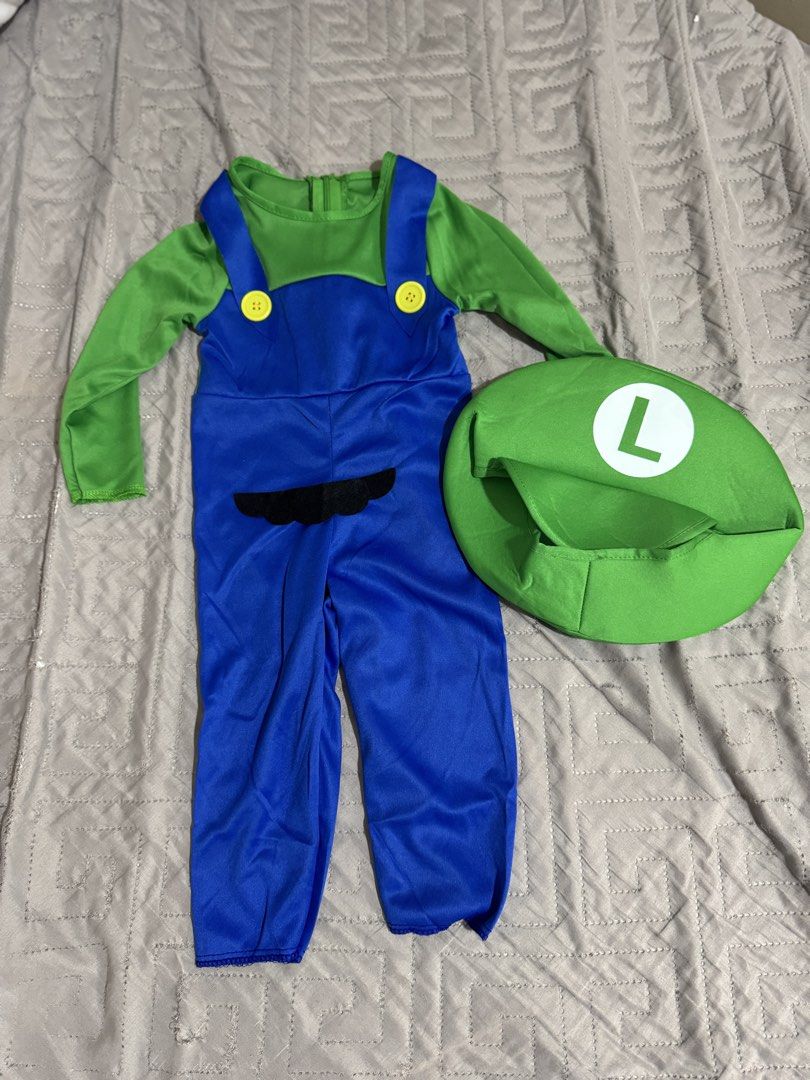 Luigi costume kids (Category: Babies & Kids Fashion) located in Manila. Submitted by kimlaguar45907 (Listing ID 1470373584, Image 2). Description: Luigi costume for kids 1 year old 80-100m.