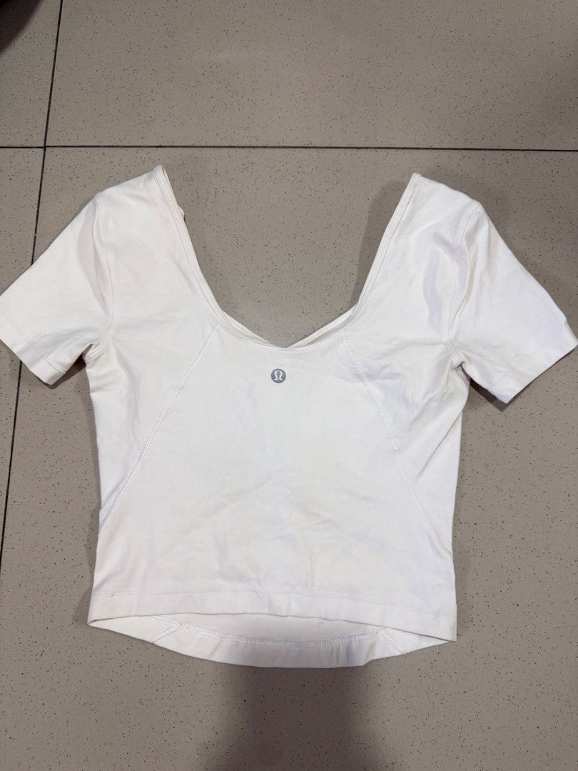 Lululemon Align Tshirt (Category: Activewear) located in Dasmarinas. Submitted by shoppingaccount__ (Listing ID 1470457598, Image 3). Description: may stains po kaya im selling it low pls check photo ( no return or refund ) size 4.