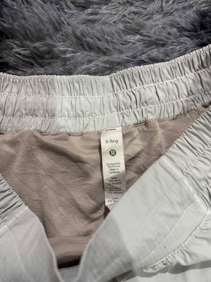 Lululemon Hotty Hot Shorts 6 light blue (Category: Shorts) located in Iba. Submitted by thriftcoyan (Listing ID 1470487698, Image 2). Description: - Brand: Lululemon - Color: light blue - Size: 6 Regular - Condition: Clean with tags intact - Design: Mesh side panels and built-in liner - Details: Classic reflective logo on the lower left hem - Ideal for: Running, workouts, and active wear (lightweight fabric).
