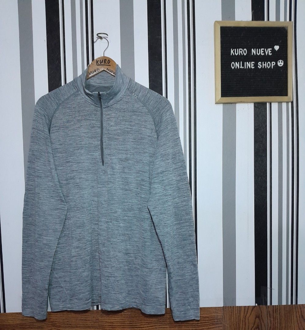 Lululemon Quarter zip long sleeves (Category: Swim Top & Rash Guards) located in Lucena. Submitted by kuronueve0909 (Listing ID 1470485690, Image 1). Description: Lululemon LS Size: large Width: 22 Length: 30 Price: ₱1,380 No issue ✅️ Ready to wear ✅️.