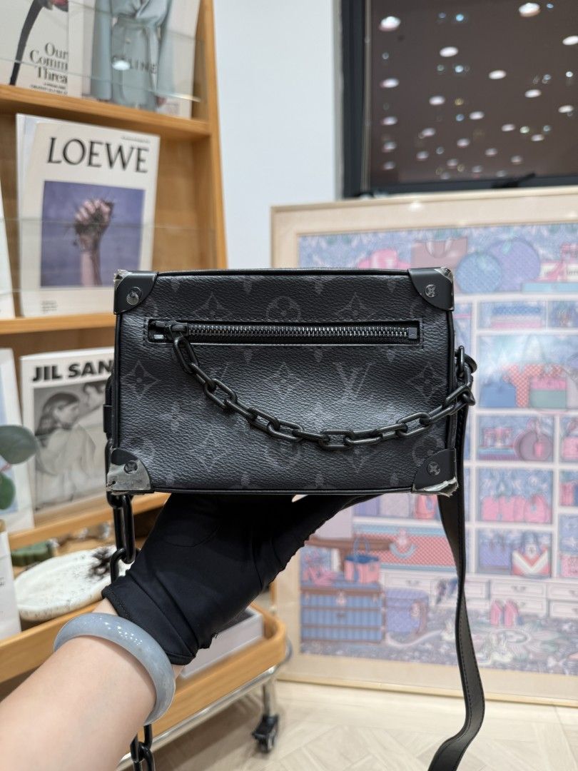 LV Mini Soft Trunk Monogram Eclipse (Category: Bags & Wallets) located in Kuala Lumpur. Submitted by jscollectionbags (Listing ID 1470389981, Image 2). Description: [ Pre-Order] 👜 LV Mini Soft Trunk Monogram Eclipse ✅ Very Excellent Condition 8/10 💰 RM6,xxx only 📌 This is a preorder item. Estimated arrival: 10 - 15 days Entrupy authentication available upon request for a small fee. 📍 Showroom location: Cheras, KL ☎️ 017-689 1322 (Wa+) Disclai