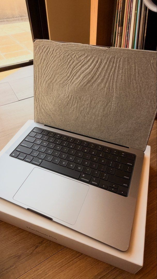 M3 14-inch MacBook Pro (Category: Laptops & Notebooks) located in Silay City. Submitted by jrngln (Listing ID 1470391969, Image 3). Description: - Model: Apple MacBook Pro 8 core CPU, 10 core GPU 512gb SSD - Color: Space Grey - Condition: Pristine, keyboard is completely clean with the original screen protector sheet still attached - Inclusions: Original box, power adapter, and MagSafe charging cable - Reason for selling: Extra gear - Feel free t