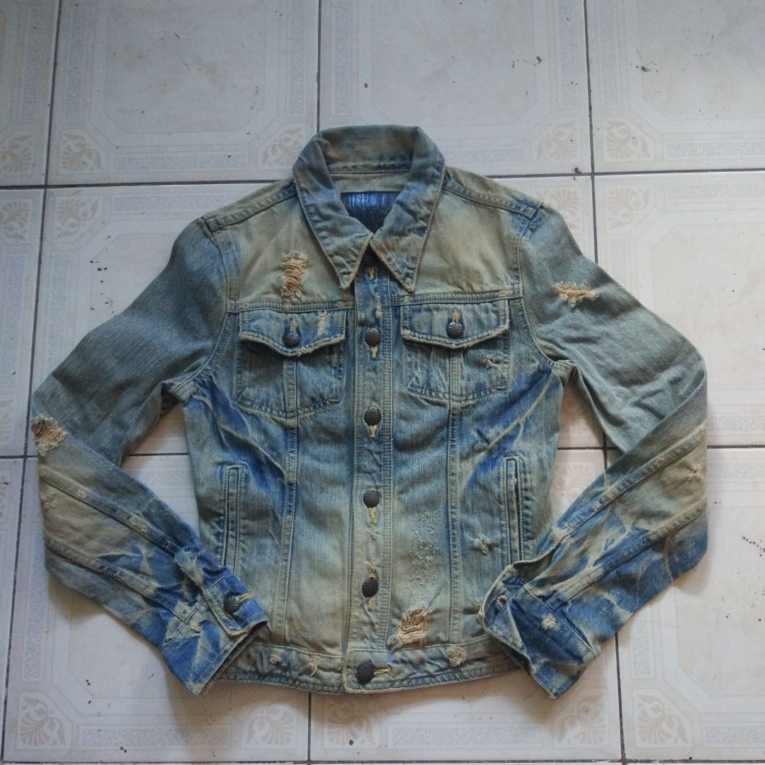Mad Mind Japan Distressed Jacket M (Category: Coats, Jackets and Outerwear) located in Pasay City. Submitted by denimdude.ph (Listing ID 1470437626, Image 1). Description: made in Japan fits extra small.