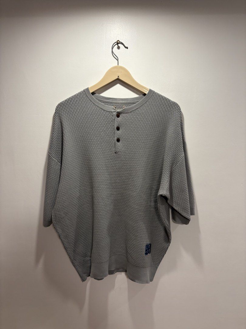 Maden Uncle Fu round-neck half-button summer-knit (Category: Tshirts & Polo Shirts ) located in Bacolod City. Submitted by moboandmoga (Listing ID 1470404323, Image 3). Description: Maden Uncle Fu round-neck half-button summer-knit Size: Medium (Oversized fit) Excellent Condition! (Sizing info) Width: 23 inches Length: 26.2”.