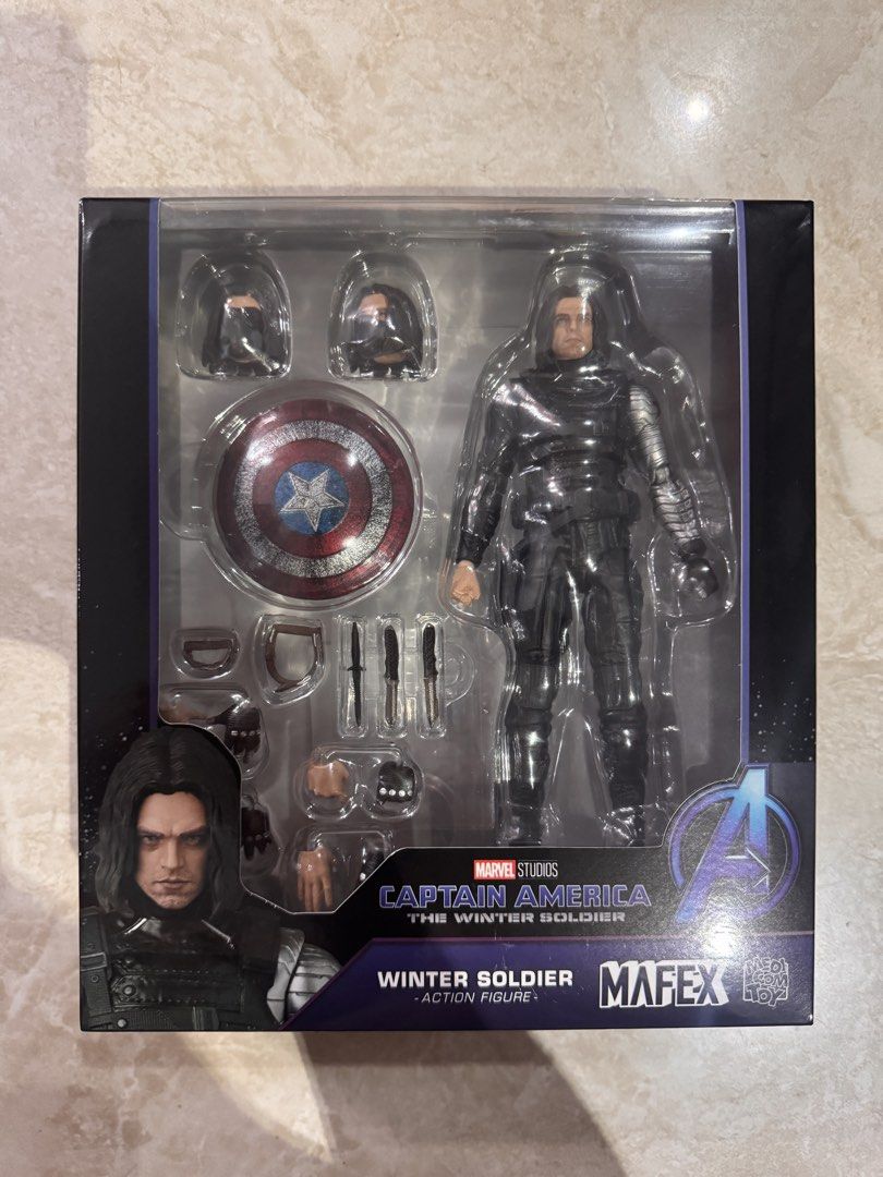MAFEX winter soldier (Category: Action & Battle Toys) located in Manila. Submitted by inorinnnn (Listing ID 1470399903, Image 1). Description: MISB slight dent sa box.