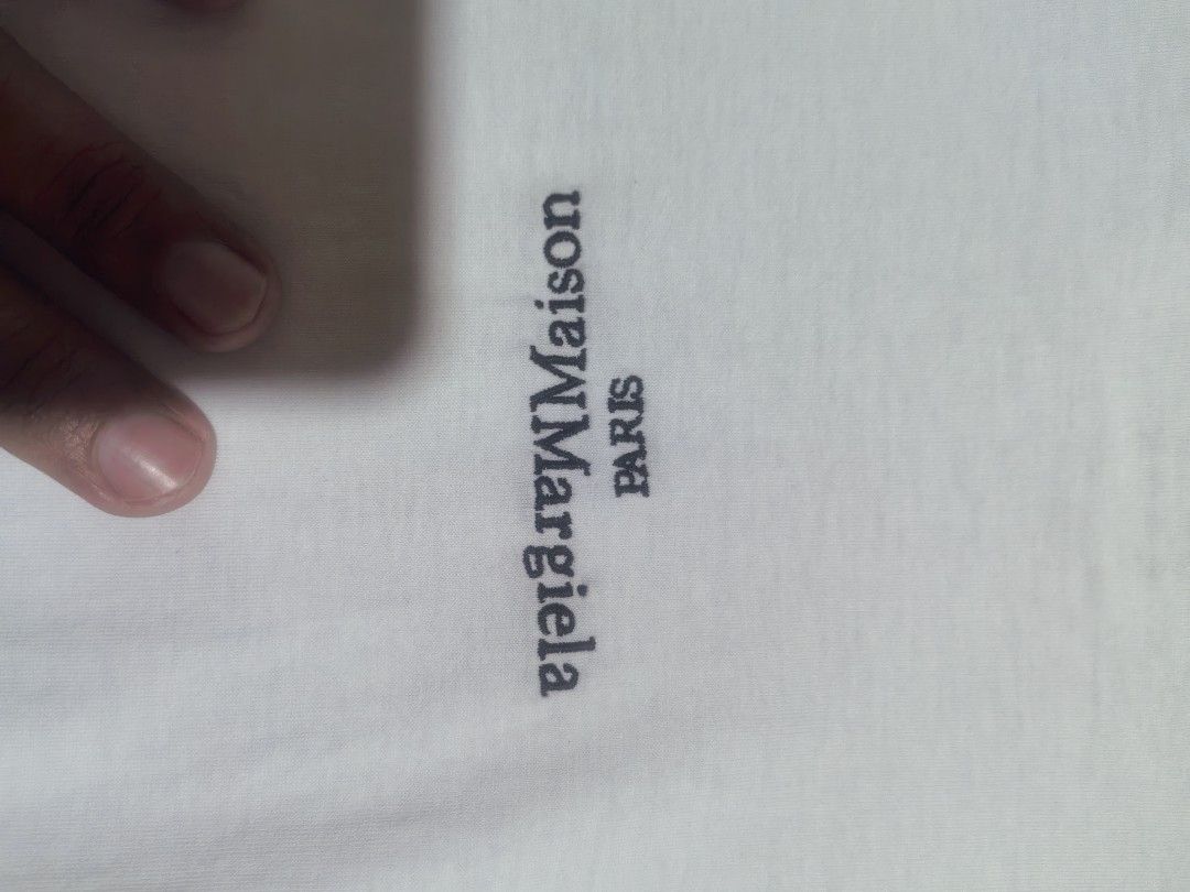 Maison margiela Embroidered tee (Category: Tshirts & Polo Shirts ) located in Vinzons. Submitted by khasanche43622 (Listing ID 1470494078, Image 3). Description: Excellent condition Almost brandnew condi L-28 W-22.5.