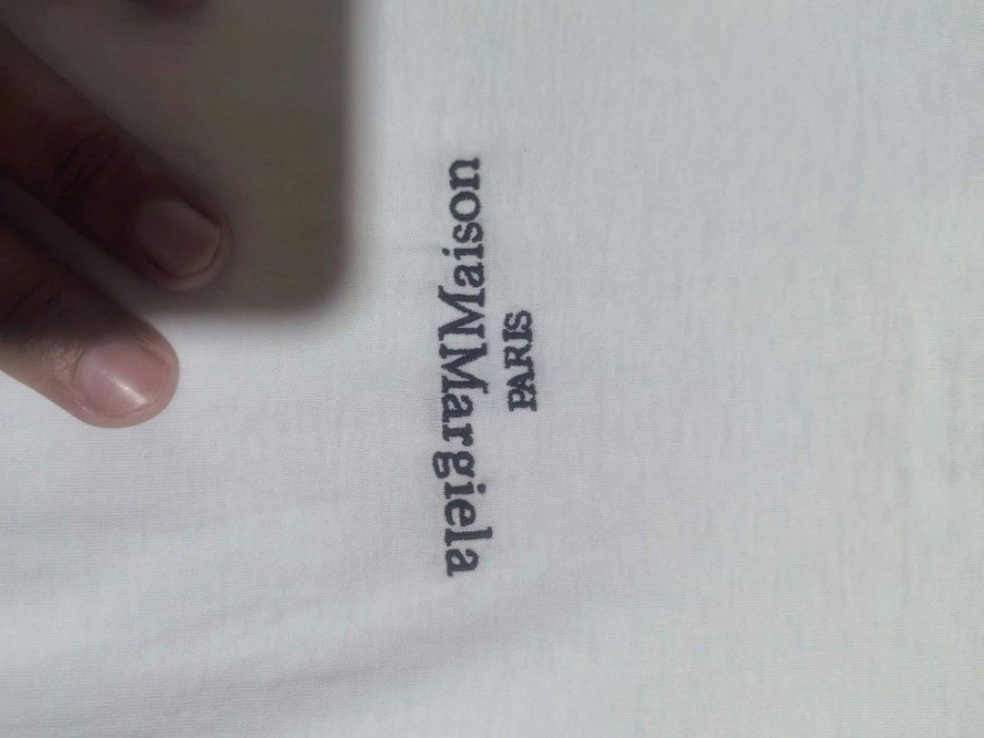 Maison margiela embroidered tee (Category: Tshirts & Polo Shirts ) located in Daet. Submitted by thriftnidiegz (Listing ID 1470499499, Image 3). Description: excellent condi almost brandnew condi L-28 W-22.5.