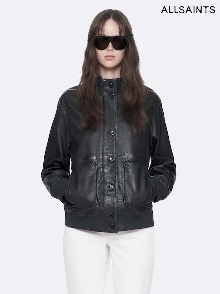 MANGO FAUX BLACK PEBBLED LEATHER BOMBER JACKET (Category: Coats, Jackets and Outerwear) located in Quezon City. Submitted by ysabellashoppe (Listing ID 1470394811, Image 1). Description: Like new condition Mango Faux leather Black Pebbled bomber jacket. .