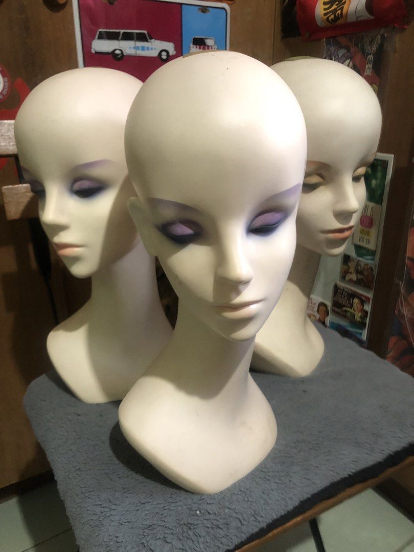 Mannequin Head Busts 3pcs set (Category: Craft Supplies & Tools) located in Quezon City. Submitted by markgolveo (Listing ID 1470437142, Image 2). Description: Mannequin Head Busts 3pcs set Set bundle only no breaking Signs of wears but still good for display.