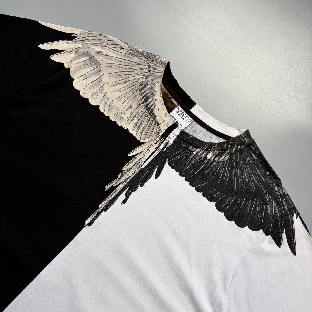 Marcelo Burlon Bi colour (Authentic) (Category: Luxury Apparel) located in Cavite. Submitted by onebeancent (Listing ID 1470556960, Image 3). Description: Size: Large to Semi XL | XXL (Women's) Dimension: 22" Width | 29" Length Color: Black & White Color Rate: 10/10 Issue: None Condition: Like new‼️ Price: 1,950php Additional Shipping Fee (J&T Small Pouch) 75php Luzon 100php visayas 120php mindanao.