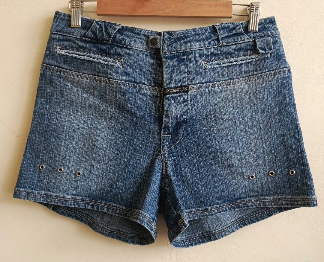 Marithe Francois Girbaud Vintage Denim Shorts (Category: Shorts) located in Cebu City. Submitted by violacloset (Listing ID 1470479629, Image 1). Description: Measurements: waist: 17 waistline 28-32 hips: 19 length: 14 hi waist.