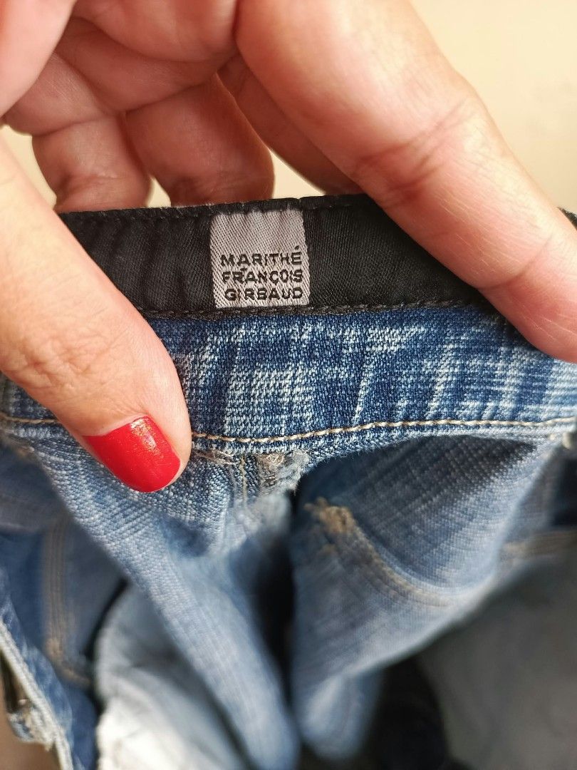 Marithe Francois Girbaud Vintage Denim Shorts (Category: Shorts) located in Cebu City. Submitted by violacloset (Listing ID 1470479629, Image 3). Description: Measurements: waist: 17 waistline 28-32 hips: 19 length: 14 hi waist.