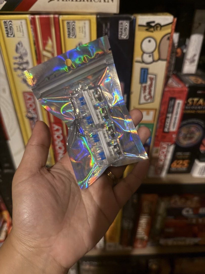 Mechanical Keyboard Switch Fidget Clicky Keychain Toy (Category: Computer Keyboard) located in San Mateo. Submitted by tiktok.tiktok (Listing ID 1470505747, Image 2). Description: - Made from real mechanical keyboard switches for a super satisfying click - Brand new and individually packed in a shiny holographic resealable bag - Perfect as a fidget toy or charm for keys, bags, and lanyards - Multiple pieces available if you want to buy more .