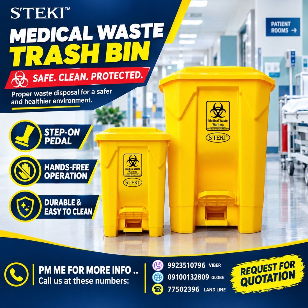 MEDICAL WASTE TRASH BIN (Category: Looking For) located in Caloocan City. Submitted by trzl_liza14 (Listing ID 1470358146, Image 1). Description: ✅ Guaranteed lowest price ✅ Quality products ✅ Big discount for bulk orders ✅ 100% LEGIT TRUSTED SUPPLIER! ✅ With Complete Legal Documents ✅ BIR Registered We Supply All Kinds Of PPE Supplies, Raincoat, Hard Hat, Cooler Box, Plastic Trash Bin, Road Barriers, Kayak Boats, Crystal Kayak, Traffic Cone, T-B