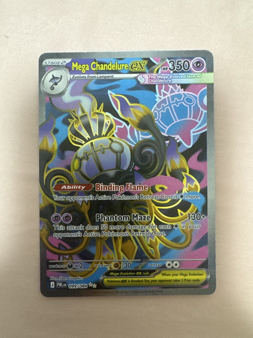 Mega Chandelure ex 099/084 UR, Toys & Collectibles, Trading Cards, Raw ...