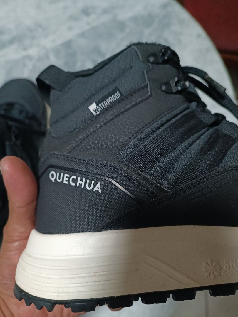 men's Quechua Waterproof Hiking Boots (Category: Boots) located in Baguio. Submitted by thesneakerrush_2600 (Listing ID 1470394914, Image 2). Description: Quechua waterproof Hiking Boots size 9 men's size 42 euro 27cm 1,600php.
