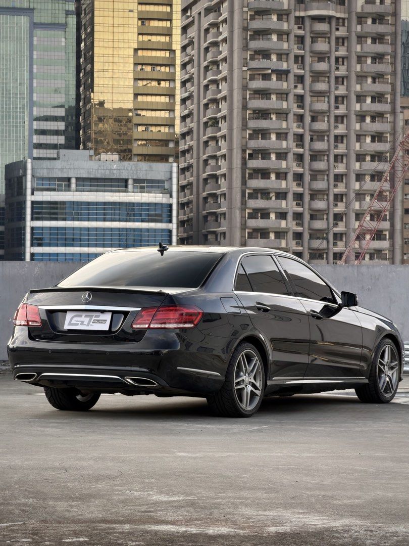 Mercedes-Benz E220 CDI Sport (A) (Category: Used Cars) located in Pasig City. Submitted by gtautoph (Listing ID 1470454391, Image 3). Description: ⬛️🟥🟨 FOR SALE 🟨🟥⬛️ 2014 Mercedes-Benz E220 CDI 2.2L 4-Cylinder Turbo Diesel Engine 7-Speed Automatic Transmission Sunroof 52k Kilometers Rear-Wheel Drive (RWD) Front & Rear Disc Brakes Dual Exhaust Finishers Comfort, Sport & Individual Driving Modes AGILITY CONTROL Suspension Black on Black Leather