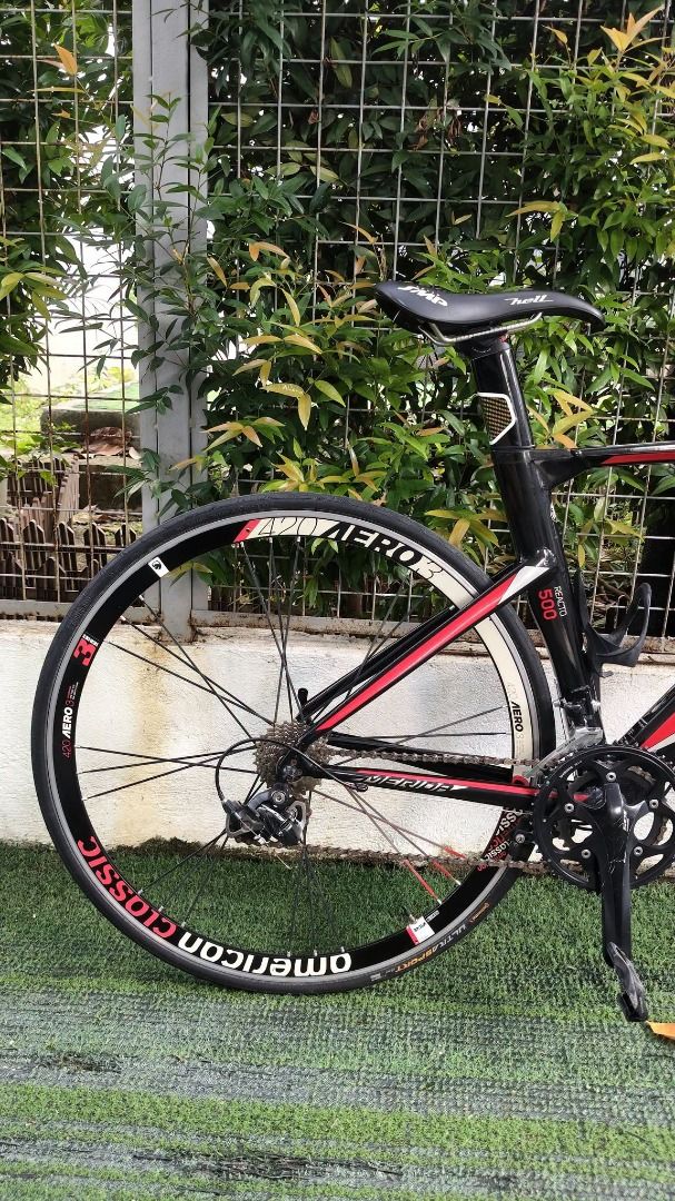 Merida Reacto 500 Aero Road Bike (Category: Bicycles) located in Carmona. Submitted by renseller_ (Listing ID 1470393383, Image 2). Description: ‼️RUSH‼️ MERIDA REACTO 500 BIKE Php 25,000 Only Frame Set Merida Reacto 500 - XS (47) Wheelset American Classic 420 Aero 3 Cockpit Stem - Controltech 60mm Dropbar - Uno 380mm Saddle - Selle SMP Hell Groupset Shimano 105 5700 (10s) Chainring - 50/34 Crank arm - 172.5mm 🗺️Location: Carmona, Cavite Biñan, 