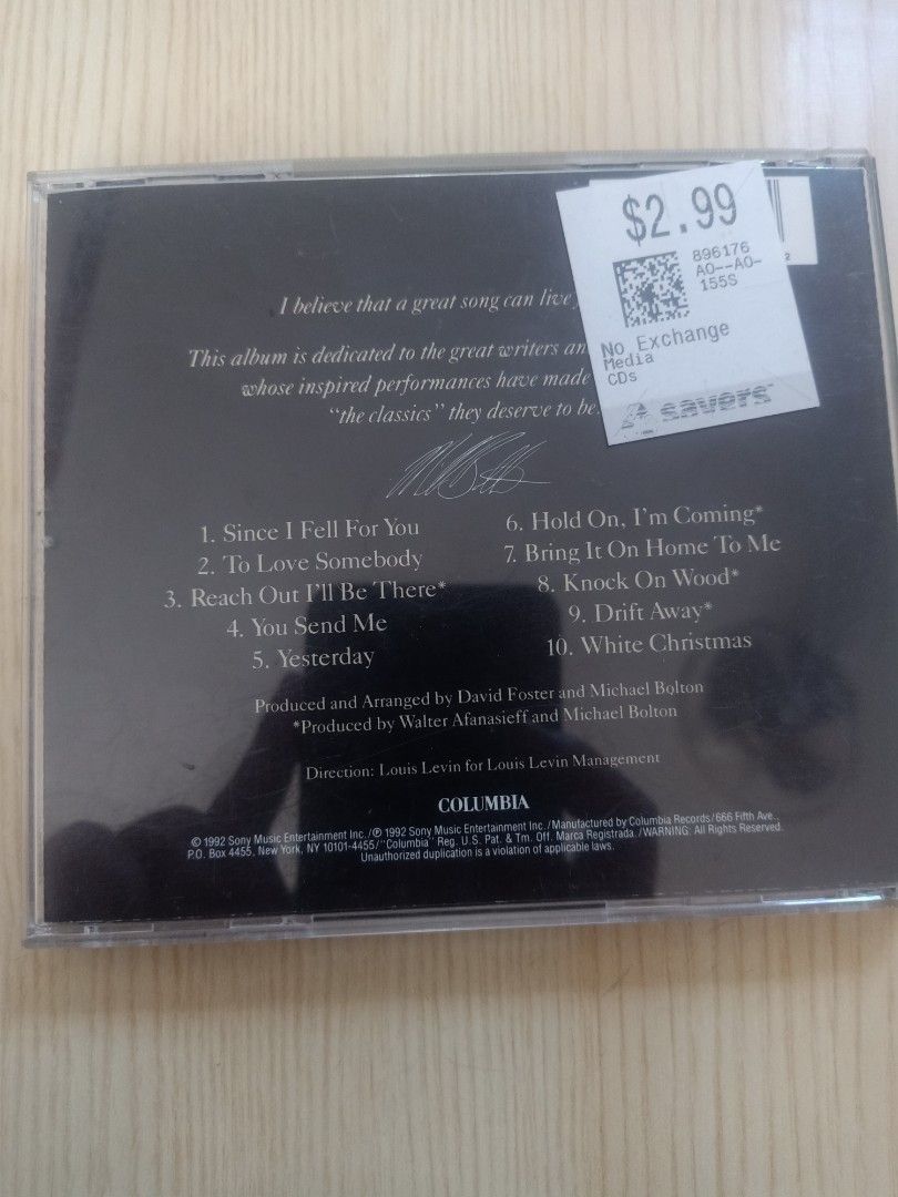 Michael bolton (Category: CDs & DVDs) located in Las Pinas. Submitted by the_recycle_shop (Listing ID 1470386500, Image 2). Description: Original good working condition.