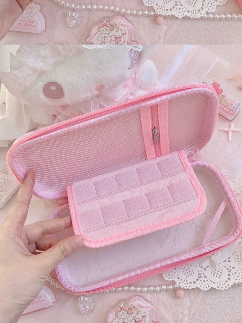 Mikko Illustrations Pink Cute Nintendo Switch Case (Category: Cases & Sleeves) located in Paranaque City. Submitted by mab.villareal (Listing ID 1470457310, Image 3). Description: Pink hard shell carrying case from Mikko Illustrations. Fits a Nintendo Switch. Comes with original themed packaging box and a matching sticker sheet. Never used, still packed safely inside the box..