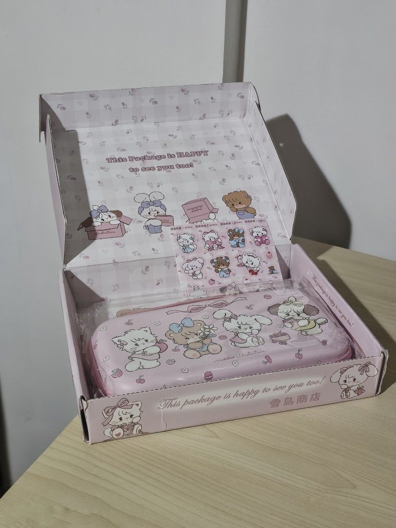 Mikko Illustrations Pink Cute Nintendo Switch Case (Category: Cases & Sleeves) located in Paranaque City. Submitted by mab.villareal (Listing ID 1470457310, Image 1). Description: Pink hard shell carrying case from Mikko Illustrations. Fits a Nintendo Switch. Comes with original themed packaging box and a matching sticker sheet. Never used, still packed safely inside the box..