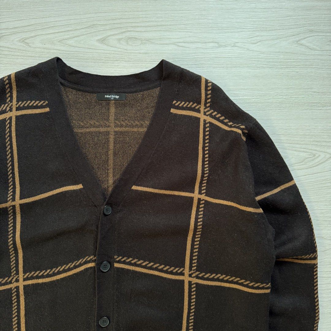 Mind Bridge Check Cardigan (Category: Coats, Jackets and Outerwear) located in Zamboanga. Submitted by rustic.rev (Listing ID 1470470696, Image 2). Description: Mind Bridge Check Cardigan In excellent condition Tagged: 110 Actual Measurements: Pit to pit: 25” Length: 28.5” Shoulders: 22” Sleeves length: 25” .