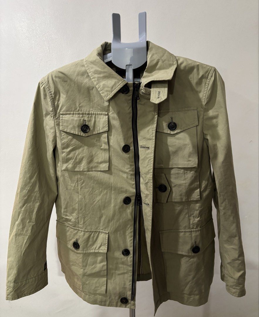 Minerva Owl Safari Jacket, OLIVE GREEN (Category: Coats, Jackets and Outerwear) located in Quezon City. Submitted by clutter_busters (Listing ID 1470437072, Image 2). Description: Minerva Owl Milano Italy Safari Jacket OLIVE GREEN - FIXED PRICE + SF - From Italy - Pit to pit: 20 inches - Length: 26 inches - RFS, decluttering - shipping Lalamove/JnT.