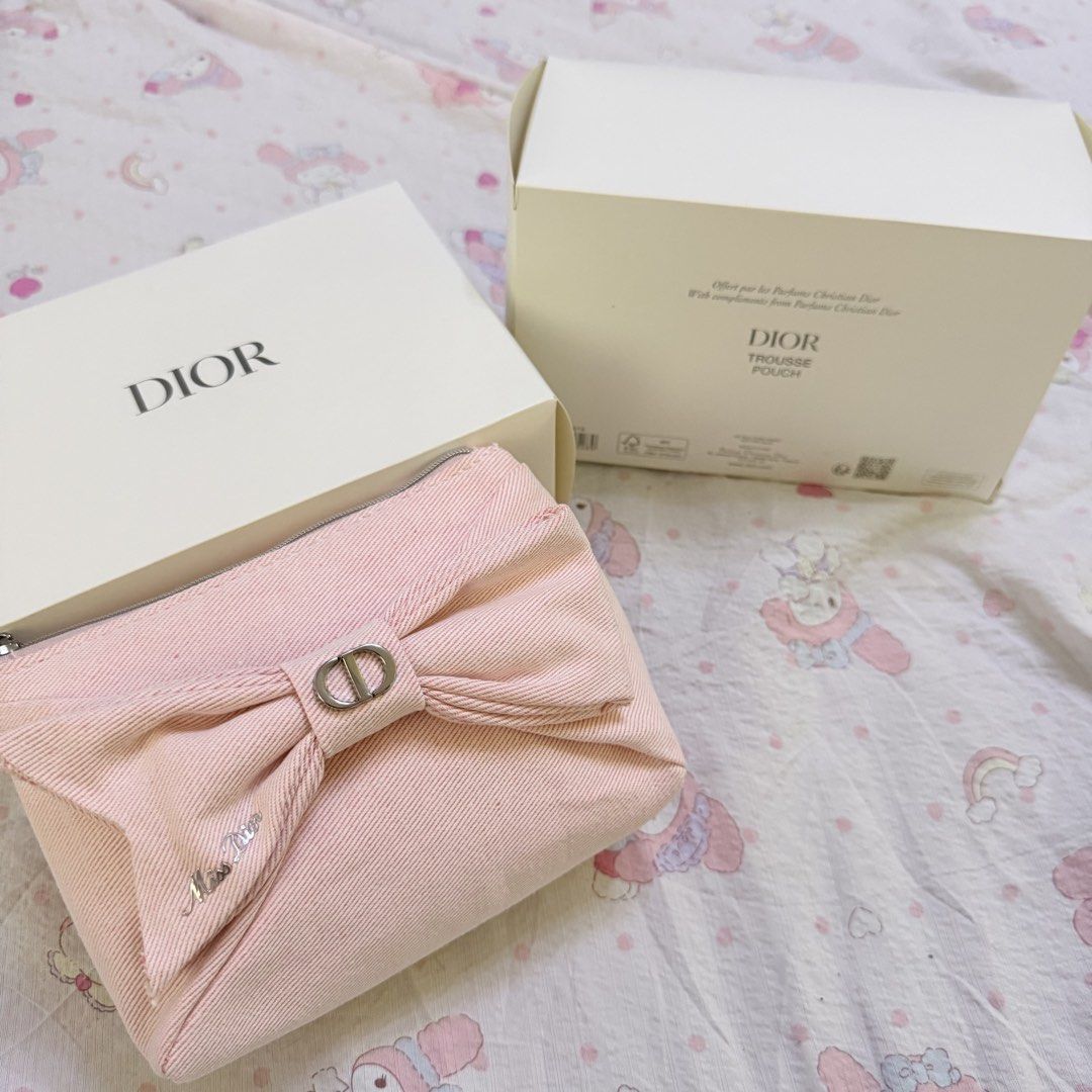 Miss Dior Pink Bow Pouch [onhand] (Category: Makeup) located in Tanza. Submitted by theigarcia (Listing ID 1470383843, Image 1). Description: 1 extra left! .