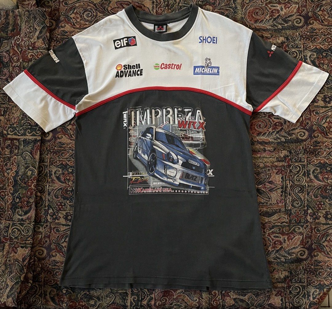 Mitsubishu Racing Vintage Shirt (Category: Activewear) located in Calapan. Submitted by clothing_shoes24 (Listing ID 1470459552, Image 1). Description: Mitsubishu Racing Vintage Shirt Used in a good condition L fits XL (21x31) crop for better fit 650 + sf Oriental Mindoro.