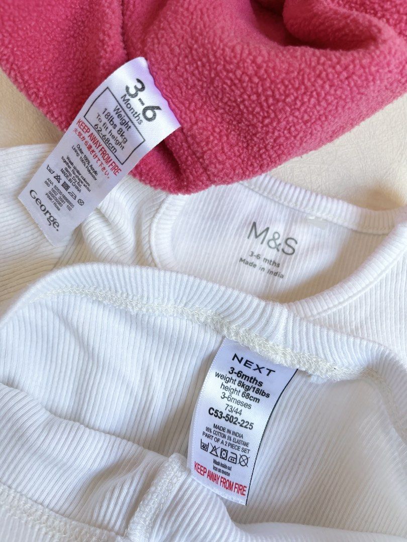Mixed brands 3-6 m set (Category: Babies & Kids Fashion) located in Bayombong. Submitted by whimsystuff (Listing ID 1470406391, Image 2). Description: Mixed 🇬🇧 brands (M&S, George, NEXT) 3-6 m Like new (Bnew socks and leggings) P 500 set.