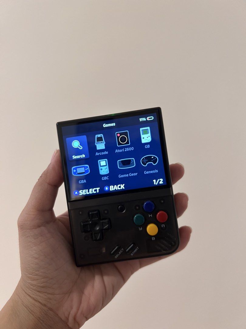Miyoo Mini Plus Retro Handheld Game Console Transparent Black (Category: Nintendo) located in Manila. Submitted by georgettes41721 (Listing ID 1470480764, Image 2). Description: - Model: Miyoo Mini Plus handheld console - Color: Black Transparent housing - Condition: Tested and fully working (powers on normally to original boot screen) - Features: Classic D-pad, 4-button layout, and built-in 3000mAh rechargeable battery - Inclusions: Comes with c