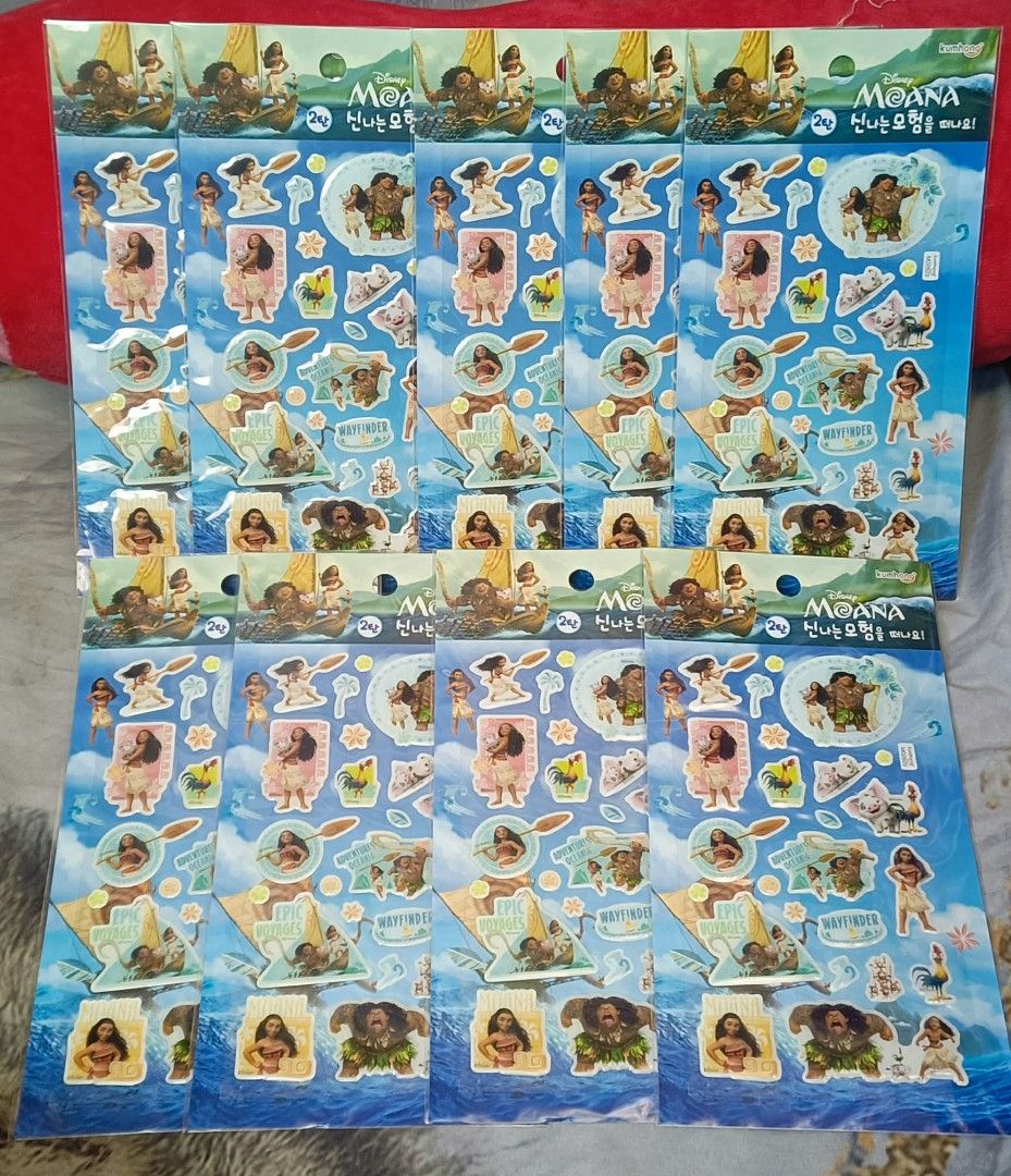 Moanna stickers take all (Category: Stationery & School Supplies) located in Paranaque City. Submitted by NDCLPRELOVEDTOYS (Listing ID 1470378814, Image 1). Description: take all 9pcs lahat bago pa sila.