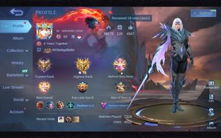 Mobile Legends Account 301 Skins Mythical Glory Highest Rank, Video ...