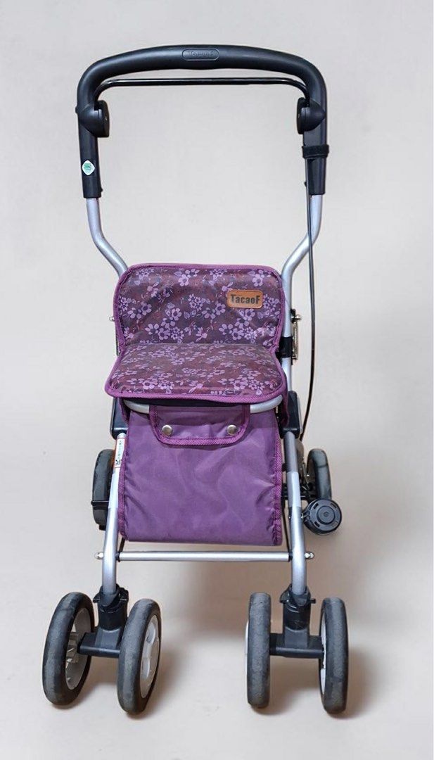 Mobility Walker (Category: Wheelchairs) located in Pasig City. Submitted by stelala19 (Listing ID 1470482500, Image 1). Description: Mobility Walker TacaoF senior walking aid and shopping cart with purple floral design. Lightweight aluminium frame which can carry upto 80kgs. Has cushioned seat for resting, built-in storage, and foot-operated parking stoppers. Shipping c/o buyer MOP: GCash BPI BDO Location: Pasig City.