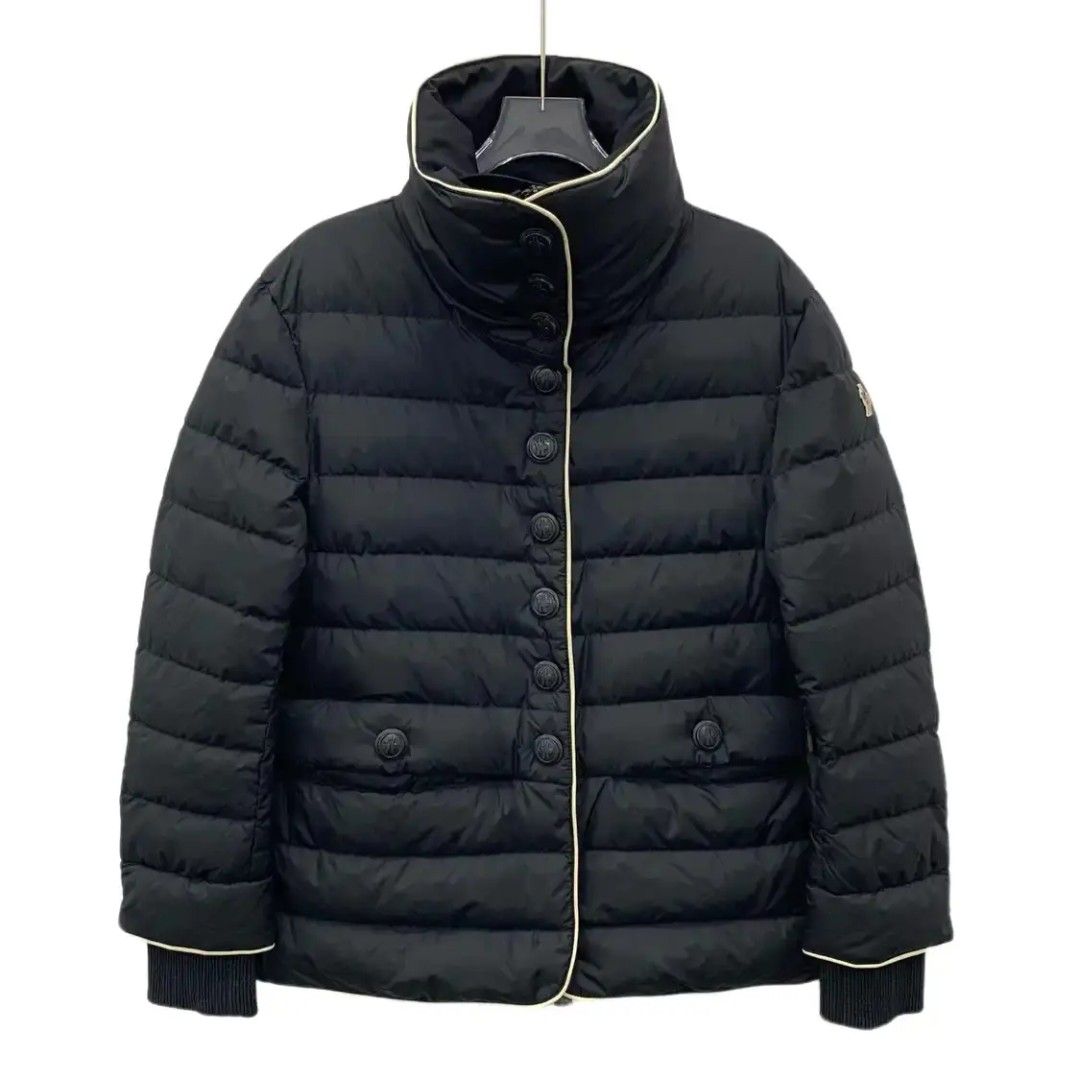 MONCLER black Women's down jacket (Category: Coats, Jackets and Outerwear) located in Puerto Princesa. Submitted by jercksthriftph (Listing ID 1470408873, Image 1). Description: MONCLER black Women's down jacket , Size: 2 Very good condition , issue zipper puller , need cleaning item is thrifted/ukay.
