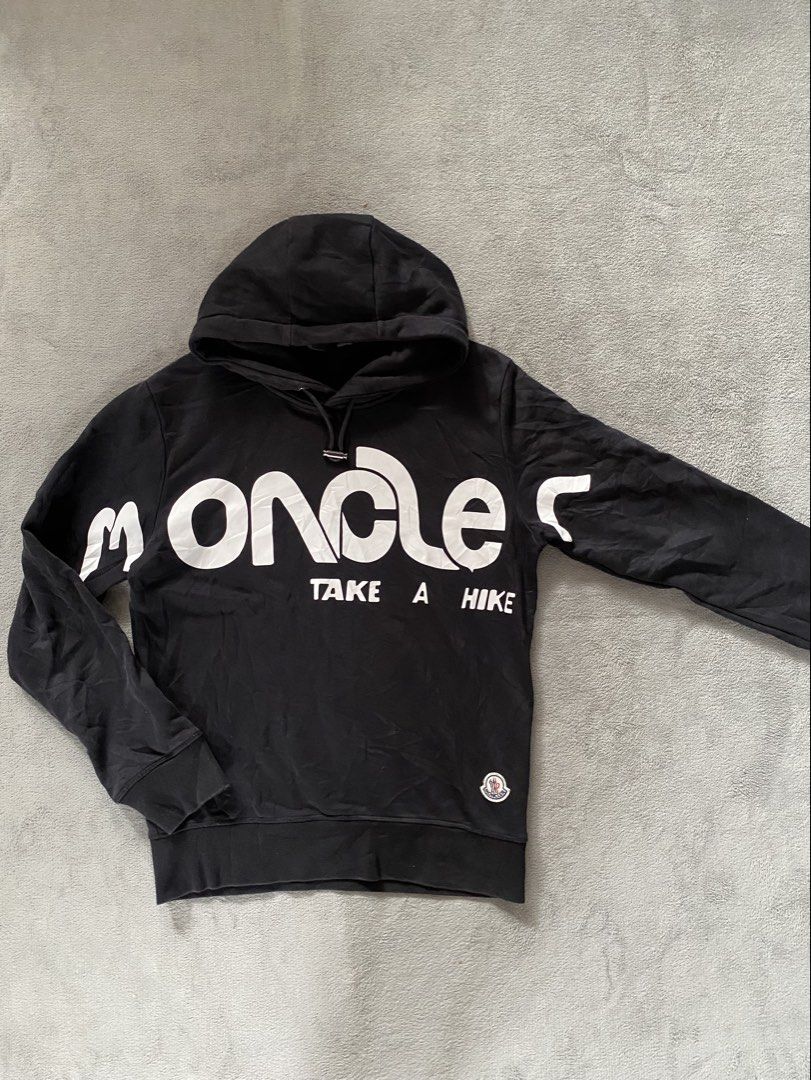 Moncler Hoodie (Category: Coats, Jackets and Outerwear) located in Ozamiz City. Submitted by thriftnikael (Listing ID 1470514657, Image 2). Description: width: 20 length: 26 size: m on tag best fit small Color rate: 10/10 Condition: 10/10 Issue: n/a.
