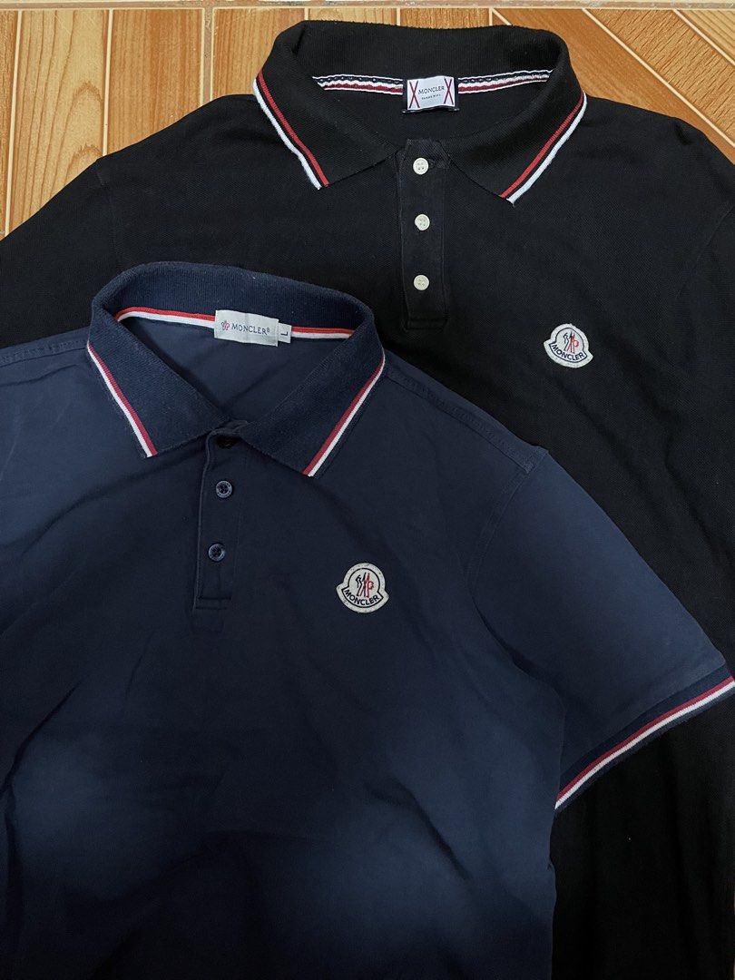 MONCLER POLO SHIRT (Category: Tshirts & Polo Shirts ) located in Muntinlupa City. Submitted by clarencemirones (Listing ID 1470512309, Image 2). Description: MONCLER nblue L| 20 x 24 black L|19 x 26 ₱1300 for both only dm me! .