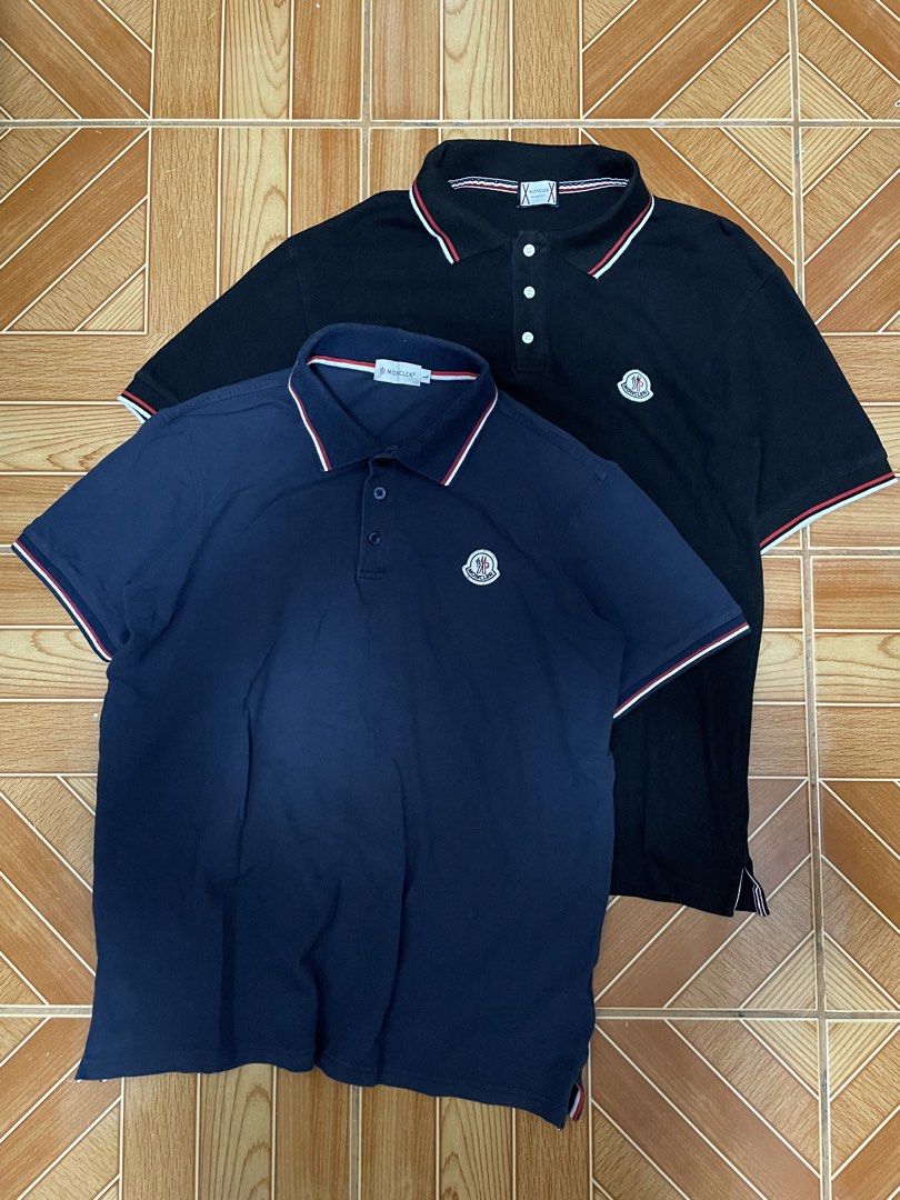 MONCLER POLO SHIRT (Category: Tshirts & Polo Shirts ) located in Muntinlupa City. Submitted by clarencemirones (Listing ID 1470512309, Image 1). Description: MONCLER nblue L| 20 x 24 black L|19 x 26 ₱1300 for both only dm me! .