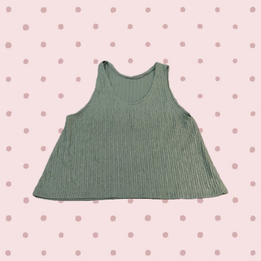 Muted Green Hanging Top (Category: Sleeveless) located in Bacoor. Submitted by s4dee (Listing ID 1470537263, Image 1). Description: size: small.