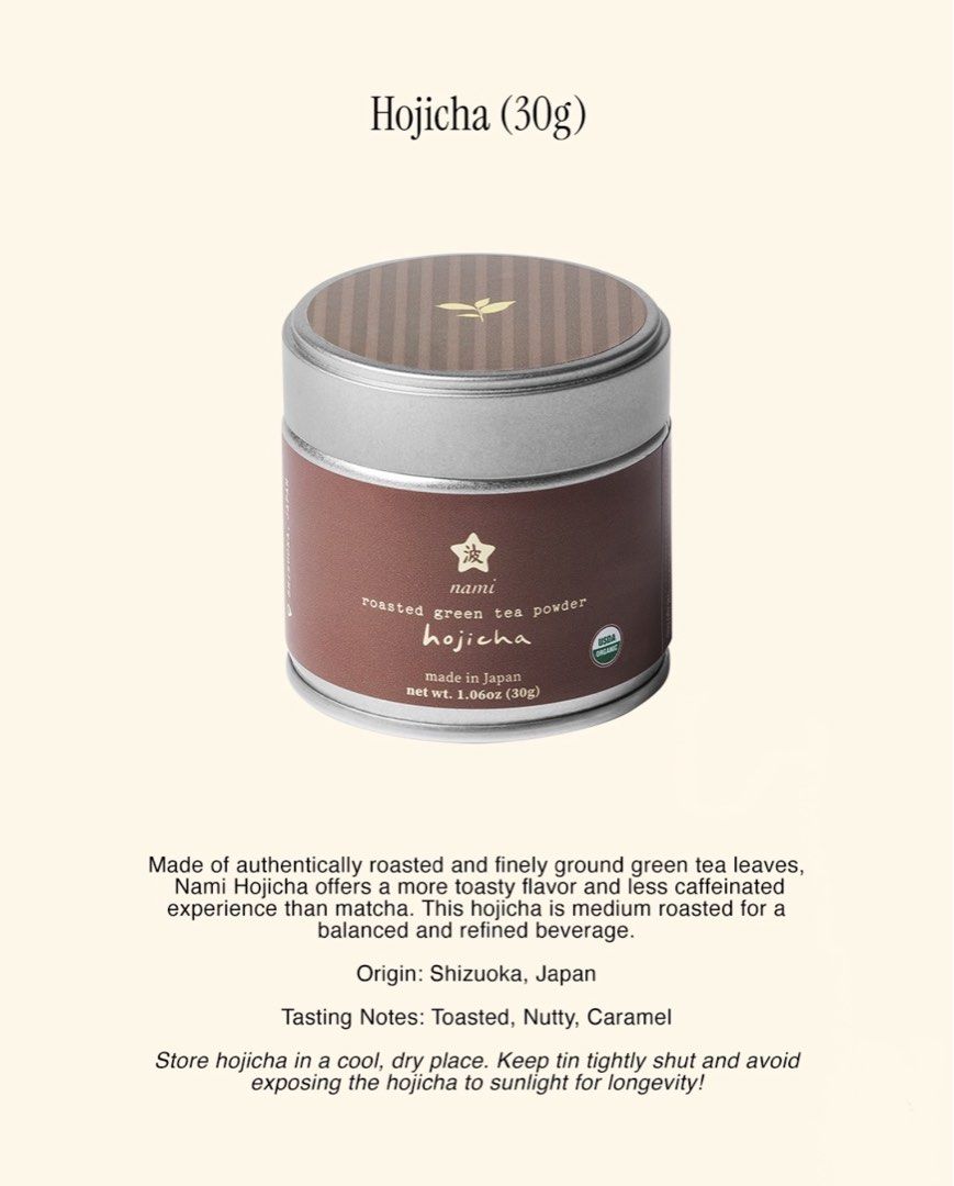 Nami Matcha – Hojicha (Category: Beverages) located in Batangas. Submitted by britbela (Listing ID 1470510312, Image 2). Description: 1 STOCK LEFT !!.