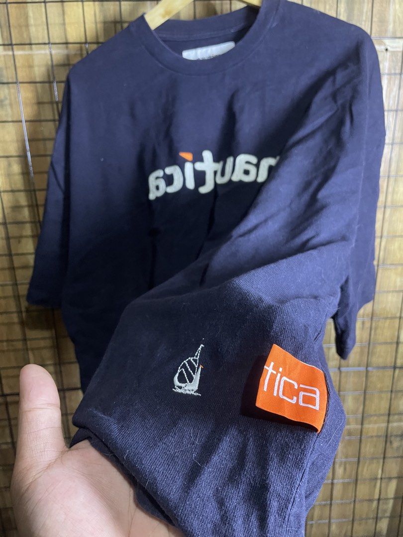 Nautical sail shirt (Category: Tshirts & Polo Shirts ) located in Pateros City. Submitted by toogood.mnl (Listing ID 1470519591, Image 3). Description: Nautical orange sail shirt W-26 L-32 No issue Excellent condition .