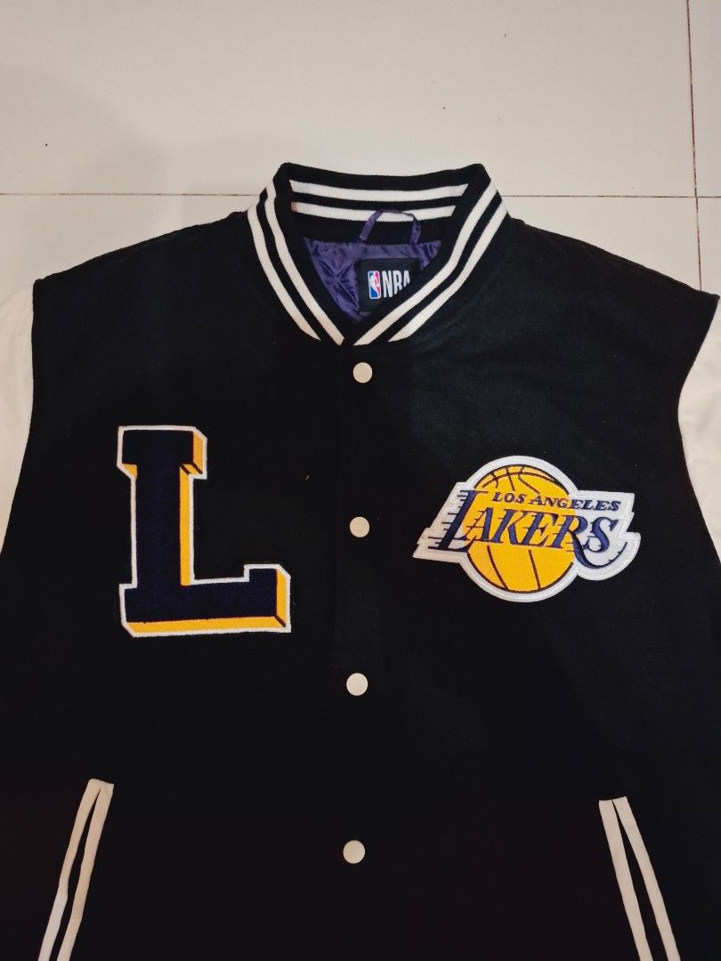 NBA X PRIMARK LA LAKERS VARSITY JACKET (Category: Coats, Jackets and Outerwear) located in Narvacan. Submitted by jigger85_2ndaccount (Listing ID 1470492635, Image 3). Description: NBA x LA LAKERS varsity jacket like new 9.8/10 condition no issues size: XL on tag UK size dimes: 24 x 28 can fit to large to xl bought in UK location: ilocos sur can ship thru JNT or LBC.